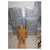 metal wall decorations & wood man