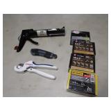 screws,caulking gun & tools incl:lenox