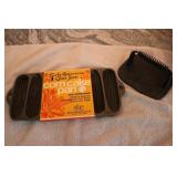 cast iron corn pan & bacon press