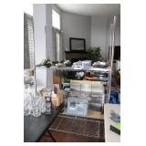 metal rack( has top shelf for it)