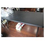 6 ft black plastic folding table