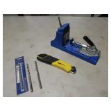 kreg jig,box cutter & drill bits
