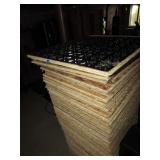 stack of slide together floor mats