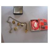 military buttons,necklaces & stopwatch