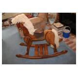 wooden rocking horse