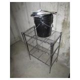 metal rack & bucket