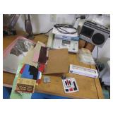 radio,panasonic fax machine & misc items
