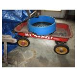 ace rocket kids wagon & item on top