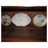 3 hand painted dishes