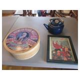 cheese box,teapot & old kerr advertising