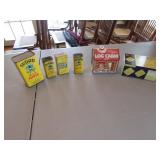 old advertising tins incl:sudan & log cabin