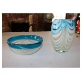 glass vase & bowl