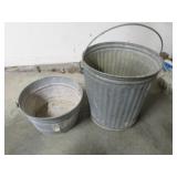 galvanized can & tub