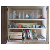 cookbooks,jars,glassware,partial chemicals,items