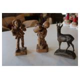 3 wooden figurines