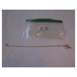 10k gold cross w/necklace (2.5 grams)