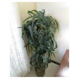 artificial plant & brass holder