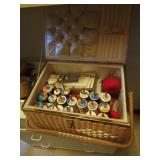sewing basket & sewing items