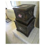 2 decorator wood boxes