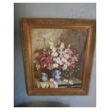 oil on canvas floral picture