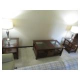 3 pc matching set incl: coffee & 2 end tables