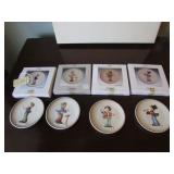 lot of 4 first edition music players hummel plates