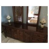 2 matching hand painted lamps ( both work)