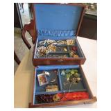 all costume jewelry & wood jewelry box