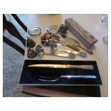 towle carving set,bells & serving items