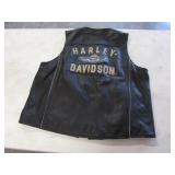 mens Large leather harley davidson vest