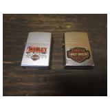 2 harley davidson zippo lighters