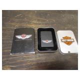 harley davidson zippo lighter w/case
