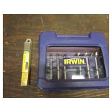 irwin forstner bits w/case & irwin drill bit