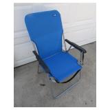 blue fold up chair
