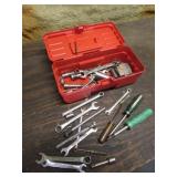 red toolbox & tools inside