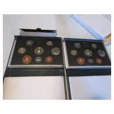 2- united kingdom coin proof sets