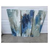 3 pc oil on canvas picture