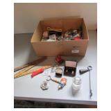 box of collectibles & items