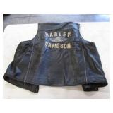 mens 2XL leather harley davidson vest