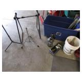 45 gal tote,mason totes,light & items