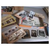 pictures incl:tin type,stereo scope cards & items
