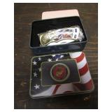 marines eagle knife w/case