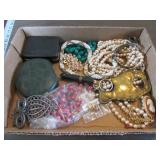 flat of costume jewelry
