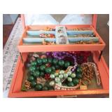 costume jewelry & jewelry box