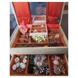 costume jewelry & jewelry box