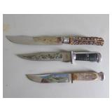 3 sheath knives