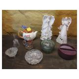 angels,teapot,bell & glassware