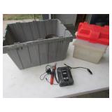 tote,battery containers,500w inverter & items