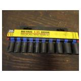 metric 1/2' drive shallow impact sockets