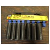 metric 1/2' drive deepwell sockets(1 missing)